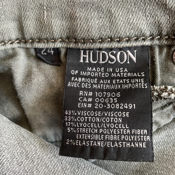 HUDSON Midrise Nico Black Label Super Skinny Distressed Jeans 24 - Picture 16 of 16